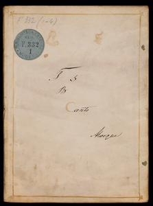 Di Giovanni de Macque il terzo libro de madrigali a cinque voci. Parti di c., t., b., q.