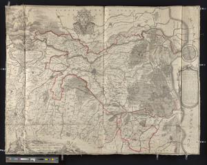 Copertina COROGRAFIA DEL DUCATO DI FERRARA Con la delineazione delle Città, Castelli, Terre, Ville, e Luoghi del medesimo, e di parte degli altri Stati circonvicini, con suoi Fiumi, Valli, Condotti, Argini, e Strade, fatta mediante l'unione delle più esatte e moderne Carte