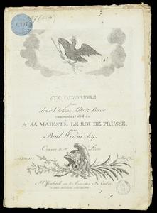 Six quatuor pour deux violons, alto et basse. Oeuvre 23