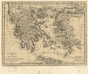 Copertina LA GRECE ET SES ISLES Pour le Voyage du Jeune Anachansis par M. BARBIE DU BOCAGE Aoust 1788